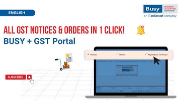 BUSY + GST Portal: Get Your Notices & Orders in One Place! ⚡ Stay Alert & Stay Compliant | English