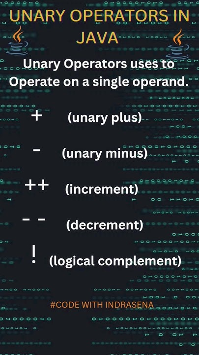 Unary operators in java 📱💯💥. #compilation #computer #code #codes #java ...