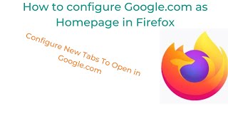 How to configure Goolge.com as the home page in Firefox @Nowtrin