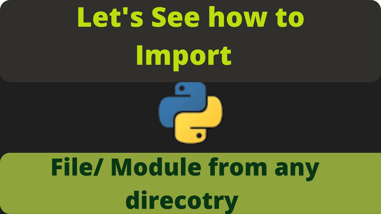 python import module o file from a directory in Bangla - YouTube