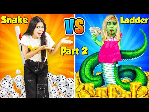We Played Snakes & Ladder in Real Life!! With *Extreme Dares* Part 2