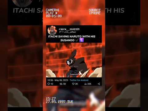 Itachi saving naruto with his susanoo 🔥🐐 | Naruto coldest moments 🔥