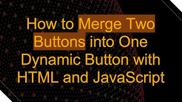 How to Merge Two Buttons into One Dynamic Button with HTML and JavaScript