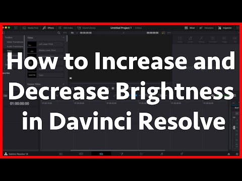 How to Increase and Decrease Brightness in DaVinci Resolve - Tutorial
