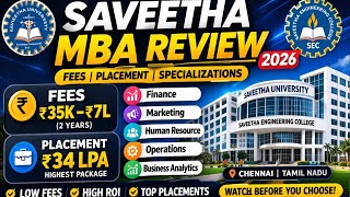Saveetha Engineering College MBA 😱 Low Fees + High Placement? Truth Revealed | Engineering king 