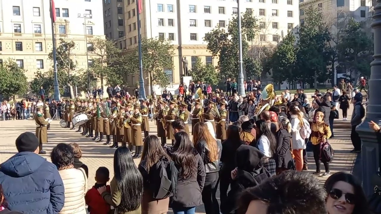 Troca da guarda em Santiago no Palácio de La Moneda