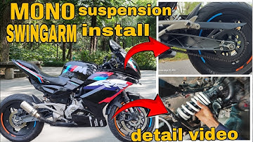 Pulsar 220f Installing Mono Suspension and Swingarm Detail Video#220f #md5vlog #bikemodification