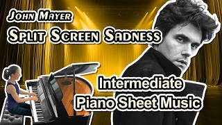 Celebrity Split Screen Sadness (John Mayer) - Intermediate Piano Solo Wealth