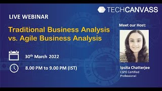 Live Webinar | Traditional Business Analysis vs. Agile Business Analysis