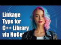Setting linkage type for C++ library installed via Nuget