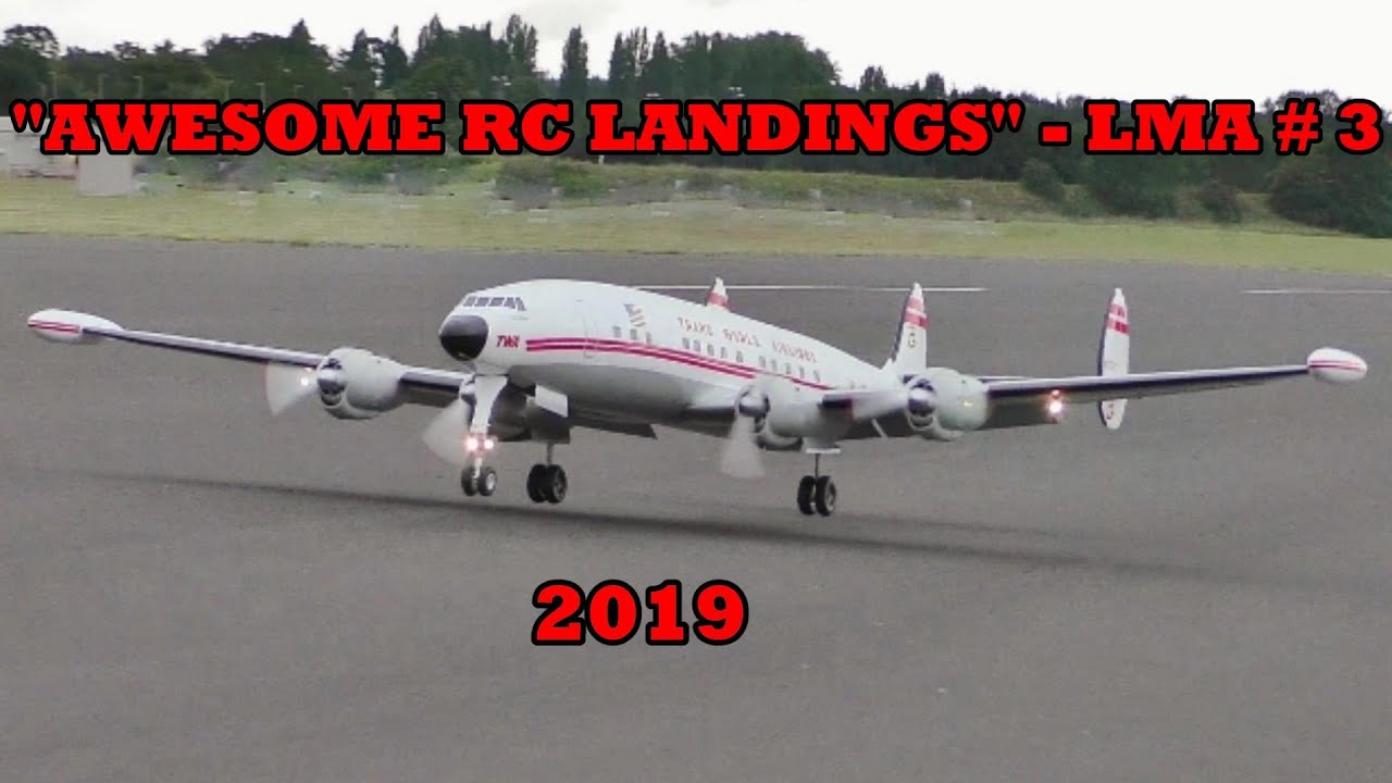 AWESOME RC LANDINGS LMA LEVIATHANS # 3 VULCAN - VICTOR - CONCORDE - FOKKER 70 & CONSTELLATION - 2019