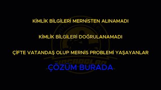 Ki̇mli̇k Bi̇lgi̇si̇ Merni̇sten Alinamadi Hatasi Alanlar Ki̇mli̇k Doğrulama Hatasi Alanlar Çözüm Burada