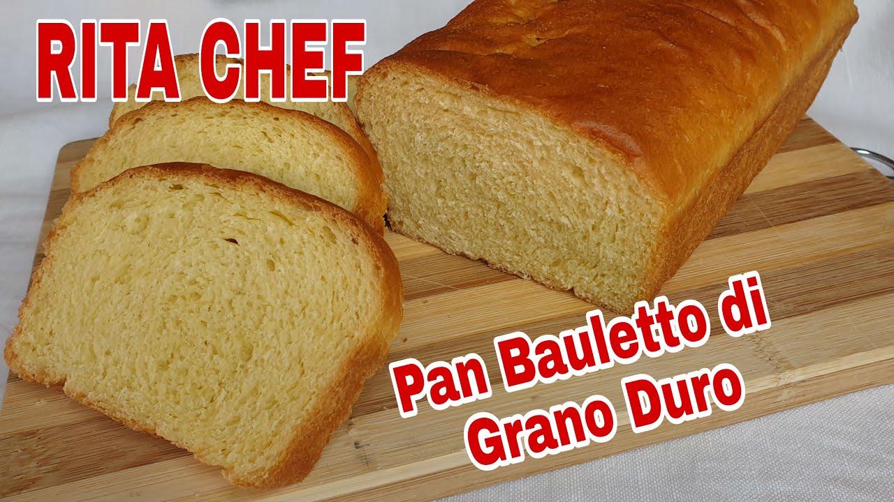 PAN BAULETTO DI GRANO DURO ALL' OLIO EVO⭐RITA CHEF | Senza latte, senza burro e senza planetaria.