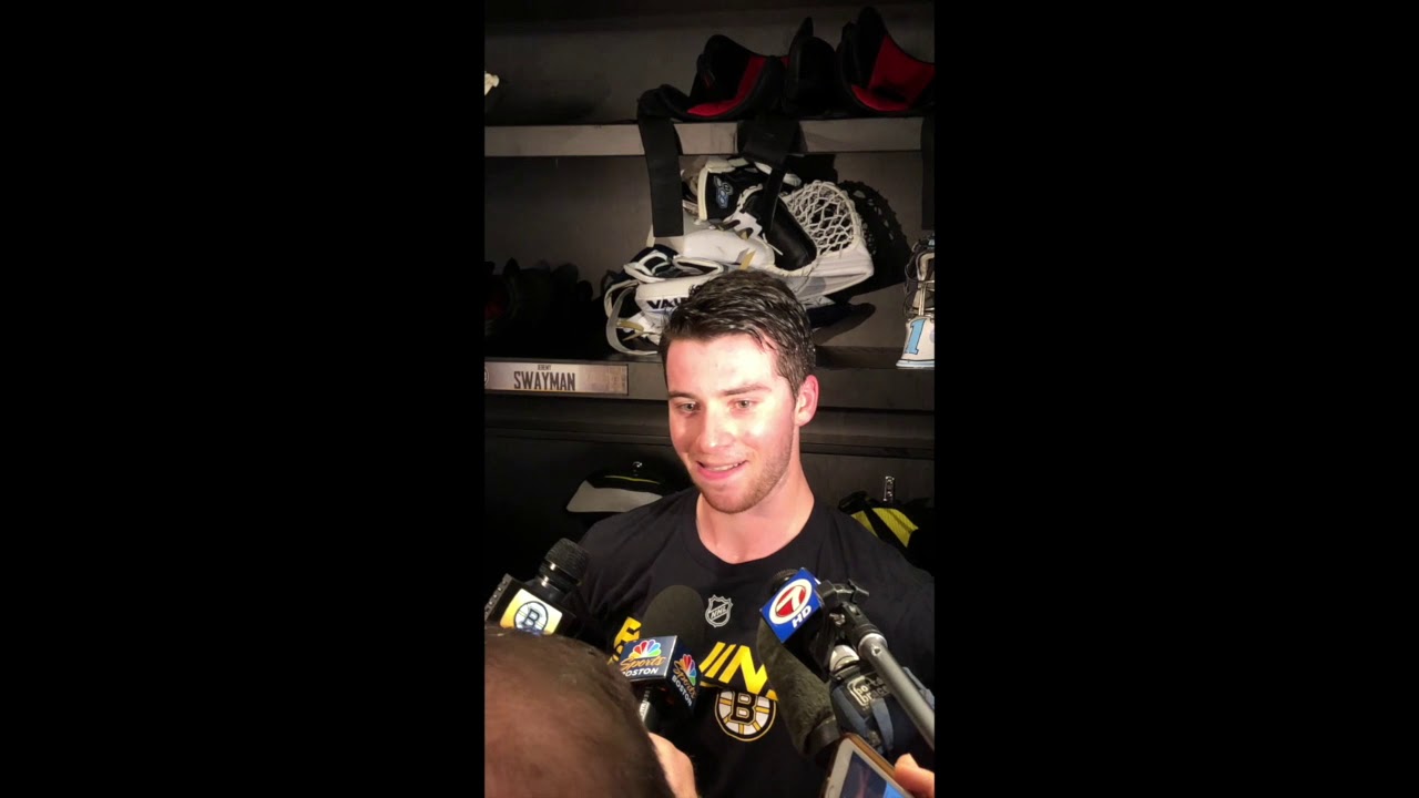 Press Room: Jeremy Swayman  🎥 Jeremy Swayman following the Bruins' 5-1  win over Buffalo: All I want to do is help the team win. When my name is  called, I want