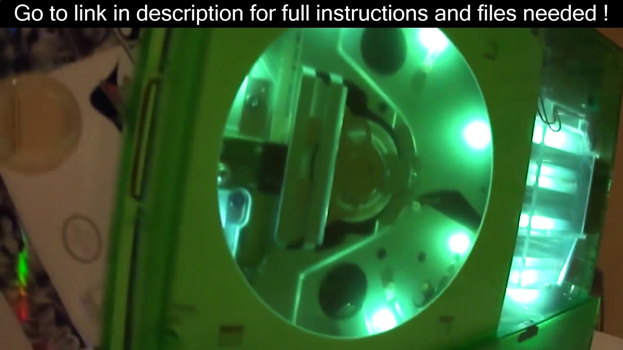 XCM LED Halo Green Wii case mod Simple softmod! - YouTube