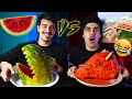 تحدي النحت على البطيخ!! | على شكل حصان😱🍉 Watermelon Art Challenge
