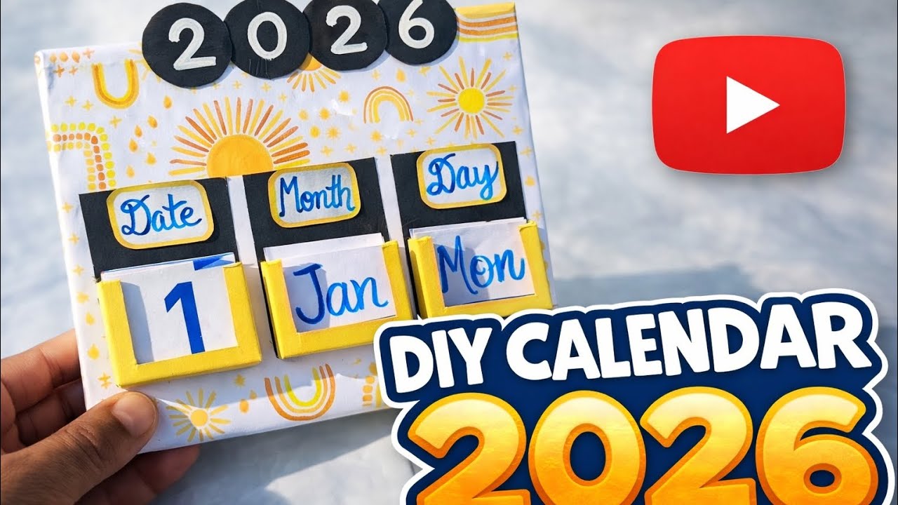 I Made a Reusable 2026 Calendar from Cardboard 😱 | How do make a calendar 