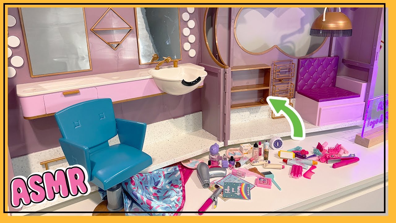 ASMR 💇‍♀️ Organizing My Beauty Salon! My Our Generation Salon on Wheels - Mini & Tingly ✨