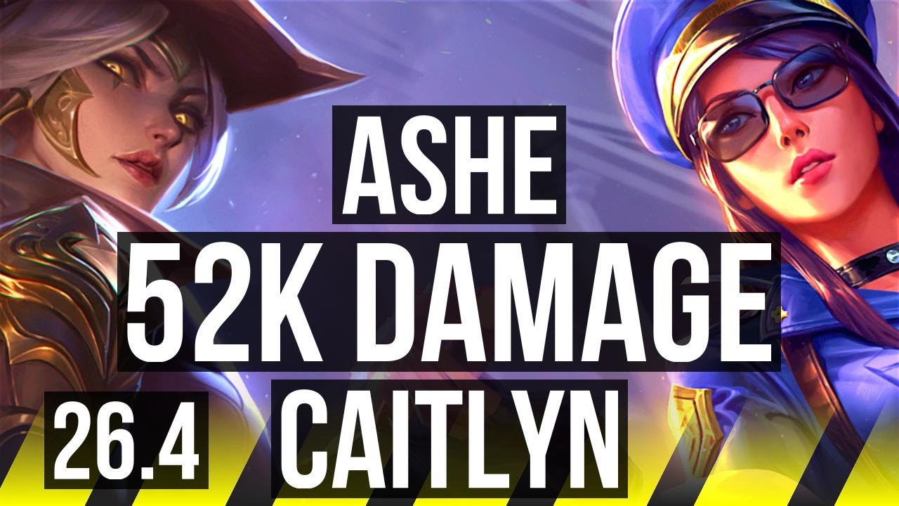 ASHE & Blitzcrank vs CAITLYN & Rell (ADC) | 52K damage, 7k gold comeback | EUW Master | 26.4