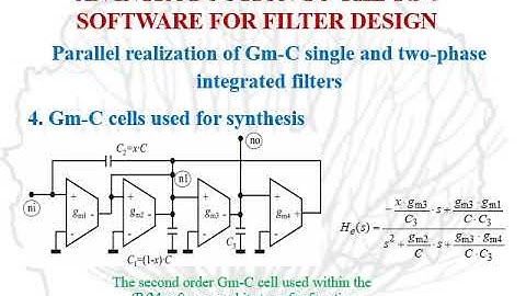 RM software for filter design Part 17 Parallel synthesis of single and two phase Gm C filters
