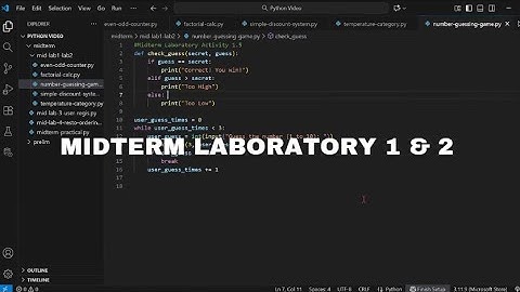 Python Midterm Lab Part 1 & 2: Functions, Loops, and Conditionals (Full Solutions)