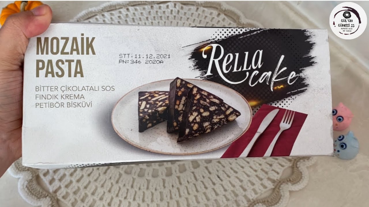 RELLA CAKE MOZAİK PASTA BİTTER ÇİKOLATALI SOS FINDIK KREMA BETİBÖR ...