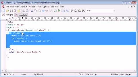 Beginner PHP Tutorial   8   Indentation ‏