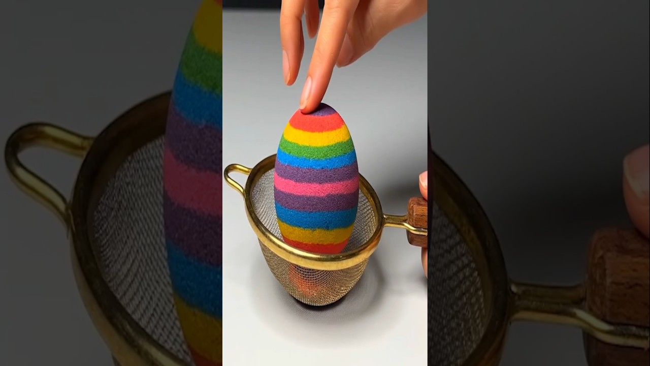 Kinetic Sand Sphere+Golden Mesh Surprise Ending!⏳🌈✨