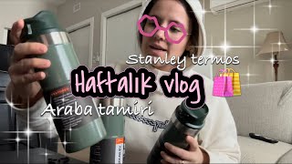 Stanley Termos Kargo Açılımı! 📦 Araba Tamiri Macerası, Şirket Gezisi ve Alışveriş | #haftalıkvlog