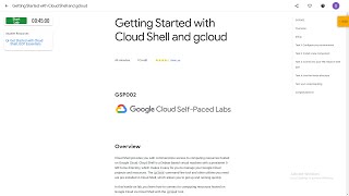 Qwiklabs -  Getting Started with Cloud Shell and gcloud (GSP002)