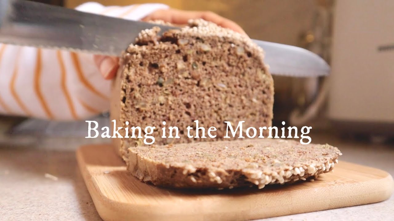 Calm Morning 。Baking 。 صباح هادئ 。 إعداد فطور صحي 。صينية خبز من أمازون