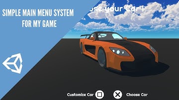 Main menu for my Unity car game