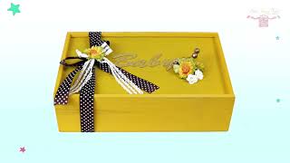 Yellow Sunshine Wooden Baby Shower Box ( Gender Neutral)