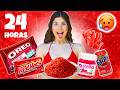 24 HORAS COMIENDO solo COMIDA ROJA