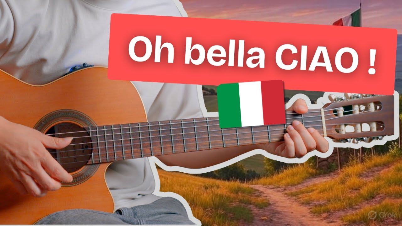 La chanson italienne la plus FACILE à jouer ! - tuto guitare : Bella Ciao