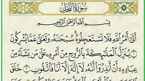 سورة النحل| تلاوة خاشعة| ارح قلبك وعقلك