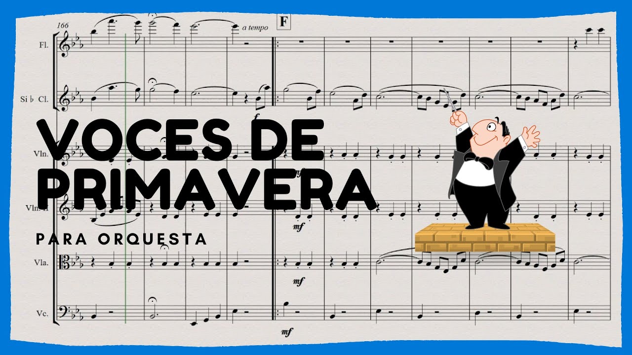 Voces De Primavera J Strauss Partitura Para Orquesta Gratis Youtube