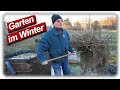 GARTENARBEIT DEZEMBER | Starker Frost, Kompost, Ziegen, Garten im Winter