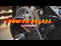 How to degree a camshaft lobe center method