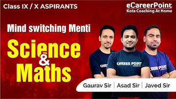 Mind Switching Menti Science & Maths | NTSE Aspirants | Expert Faculty | Career Point- NTSE