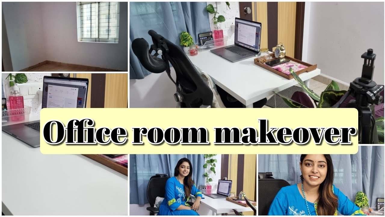 My Office room Makeover||Office Organising tips||Room Tour||Office Decor ideas - YouTube