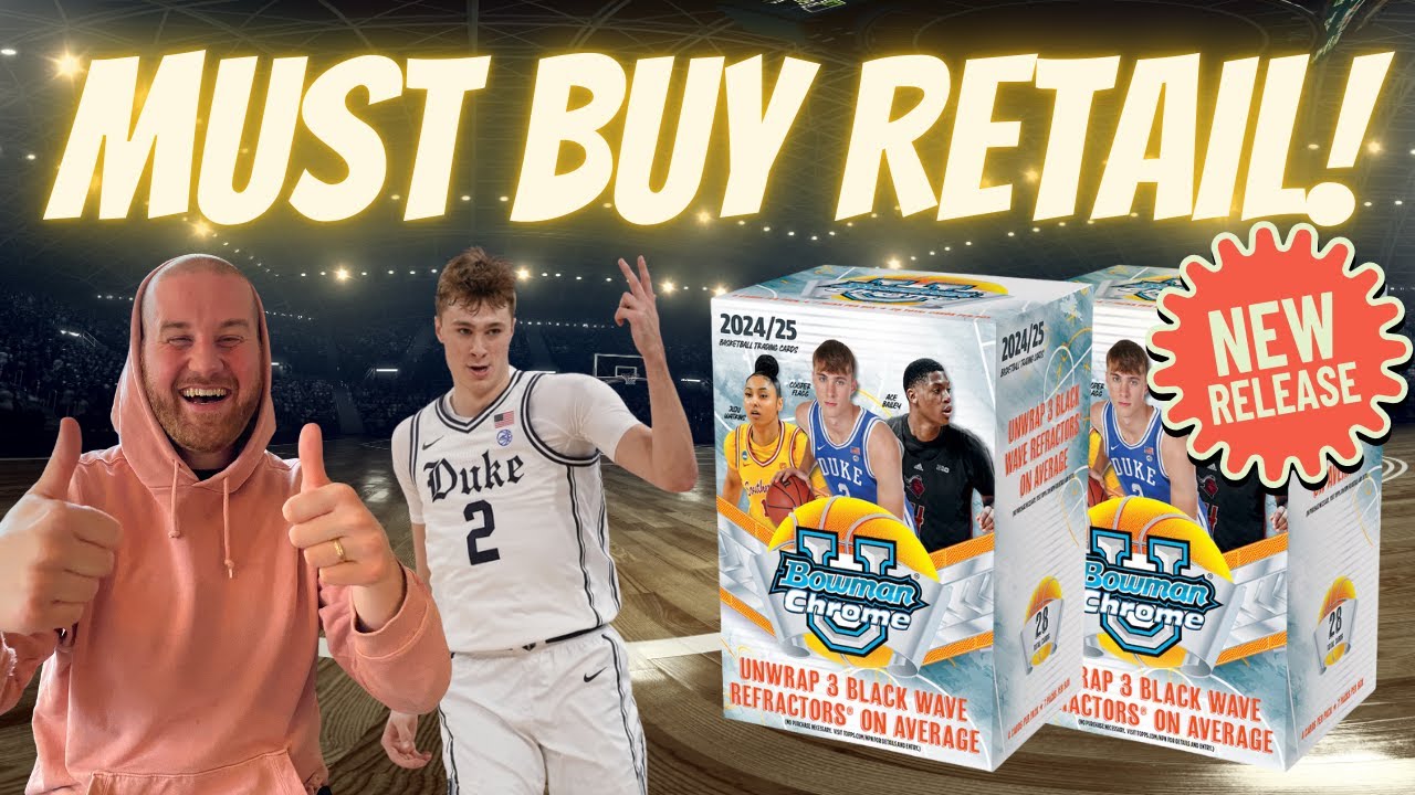 *COOPER FLAGG MADNESS!!!* Two 2024 Bowman Chrome University Basketball Blaster Boxes Review!
