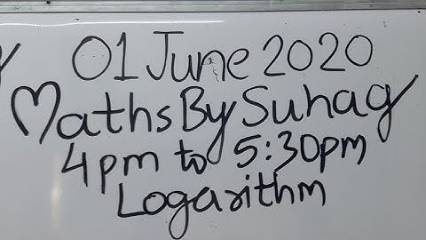 06 LOG Live Class 11 JEE 2022 Logarithm 4pm To5:30pm 1JuneMon Maths