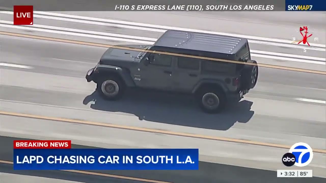 FULL CHASE: LAPD chasing car in South L.A. area