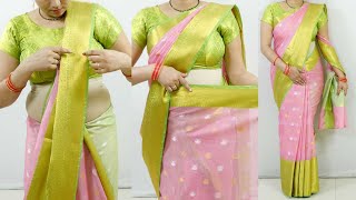 How to drape sari with perfect pleats | Saree draping for wedding guest | Sari draping tricks & tips