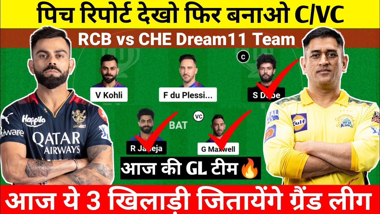 RCB vs CSK Pitch Report | M. Chinnaswamy Stadium Bengaluru Pitch Report | Today Pitch Report