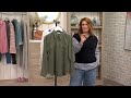 Peace Love World Button-Front Twill Shirt on QVC