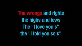 Tim McGraw & Catherine Dunn - Diamond Rings And Old Barstools (Karaoke) - Dancing Frog Karaoke