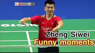 Zheng Siwei 郑思维 too funny or too serious??? | Badminton funny moments