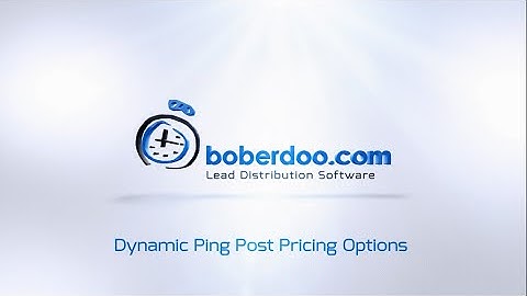Dynamic Ping Post Pricing Options | Ping/Post Platform